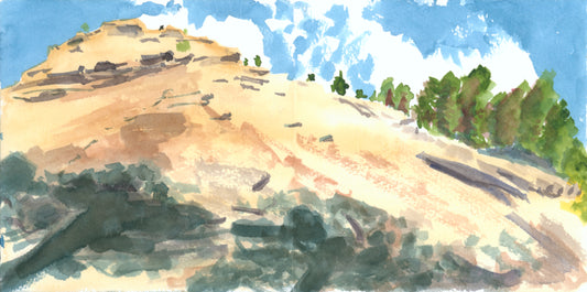 Base of First Flatiron, Boulder, Colorado watercolor painting