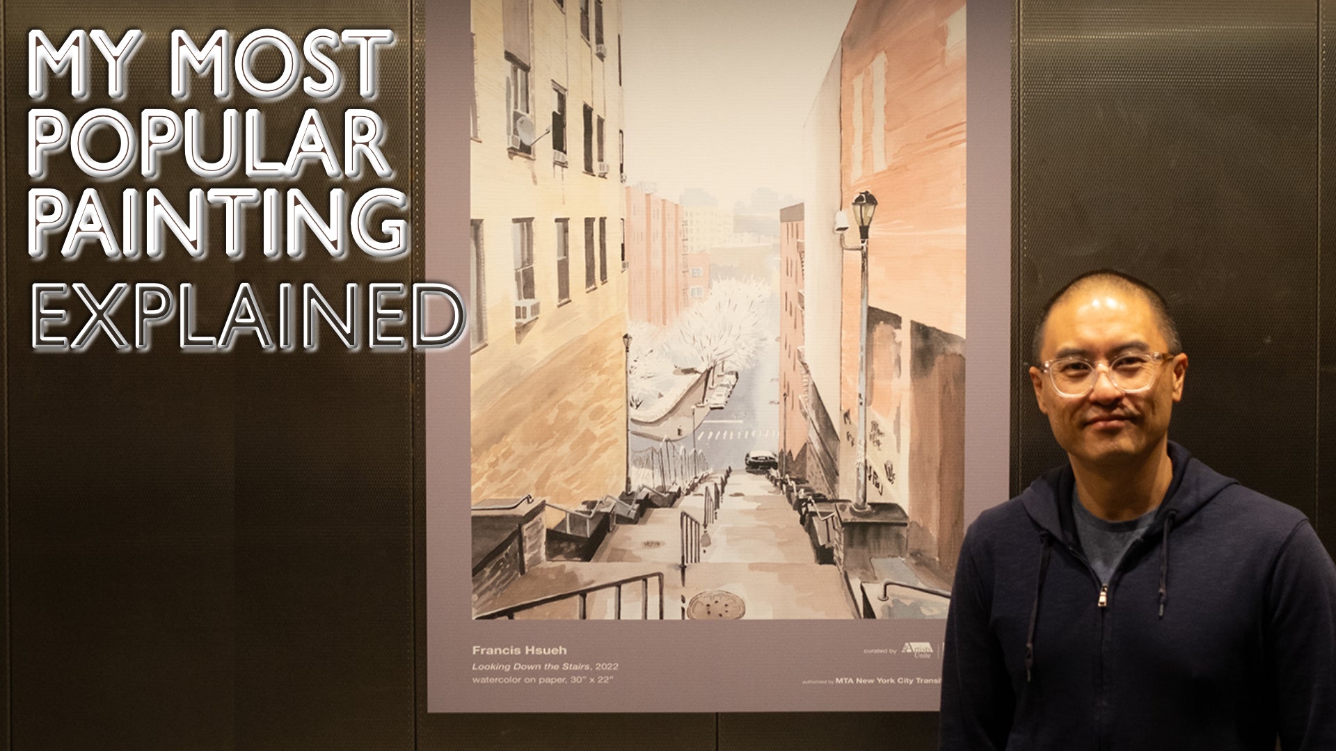 Load video: This video highlights my most popular painting, &quot;Looking Down the Stairs&quot;.