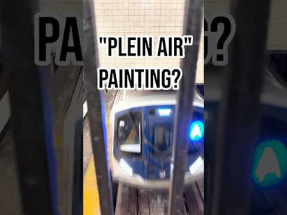Uptown or Downtown, Subway Painting, Watercolor, Plein Air