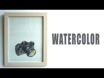 Canon AE-1 Camera, Watercolor Painting