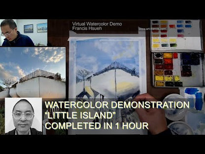 Little Island, NYC, watercolor painting