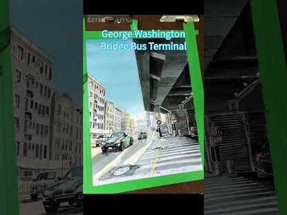 GWB Bus Terminal, Street Scene, Print