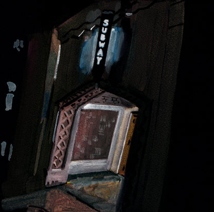 184th Subway Entrance at Night