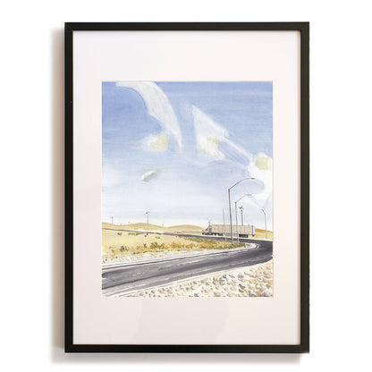 Driving Past Wind Turbines, Part 2, Highway Scene
