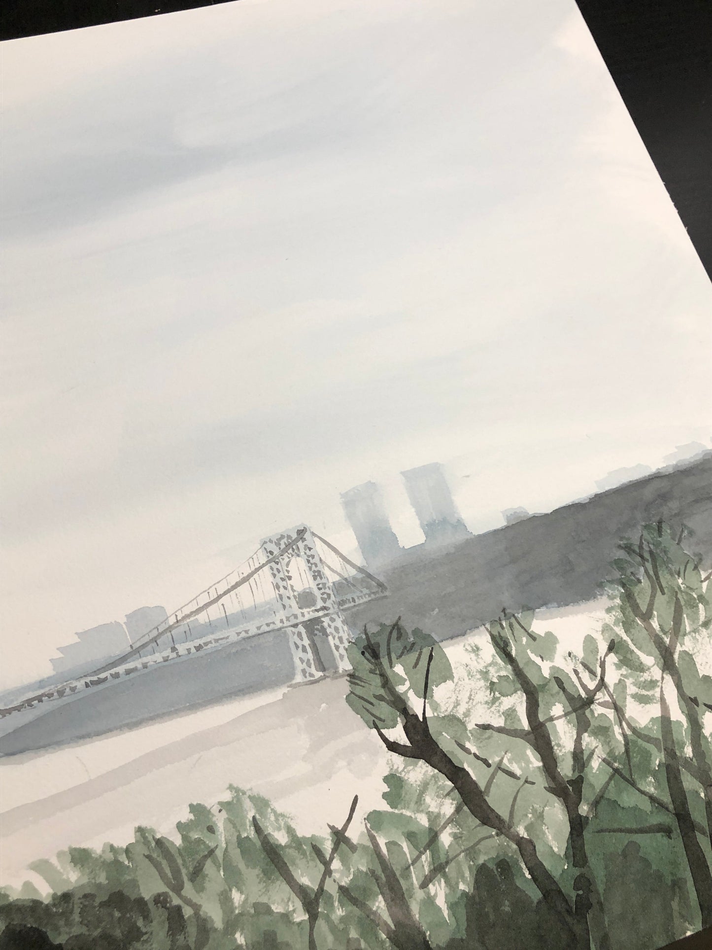 Foggy Bridge and Hudson River