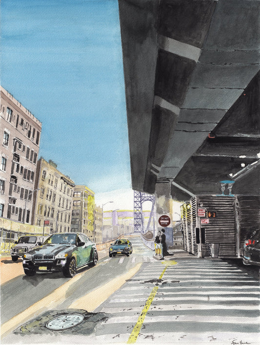 GWB Bus Terminal, Street Scene, Print